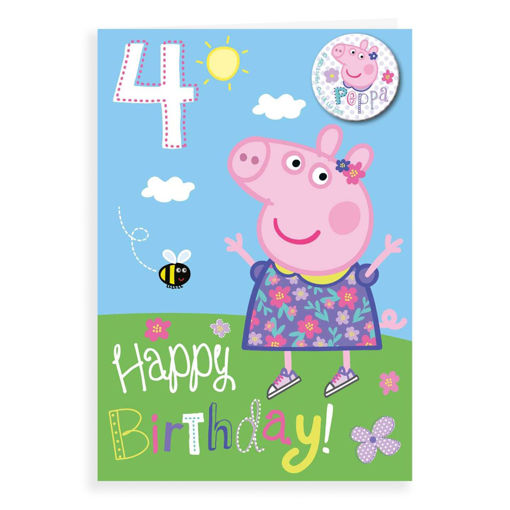 Picture of 4TH HAPPY BDAY CARD PEPPA PIG